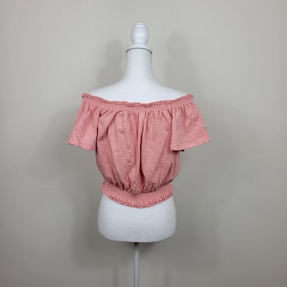 NWT Altar'd State Off-Shoulder Top. Peach Pink M#022 - Picture 8 of 14